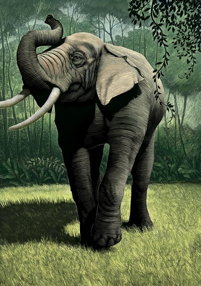 كتاب الأدغال، 2006 (لوح خدش، ملون رقمياً) بواسطة 