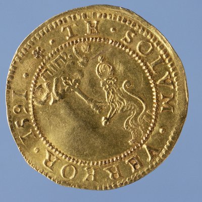 إسكتلندي بقطعة 4 رطل (قطعة قبعة) لجيمس الأول ، نعناع إدنبرة ، 1591 (عكسي) (ذهبي) (للأمام انظر 58855) بواسطة المدرسة الاسكتلندية