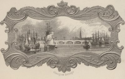 Glasgow Bridge, Scotland (litho) بواسطة المدرسة الاسكتلندية