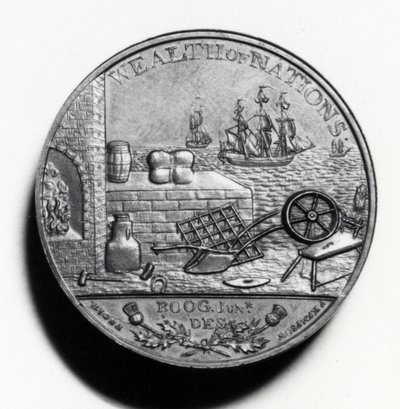 بيني الاسكتلندي يحيي ذكرى آدم سميث (عكسي) ، 1797 (نحاسي) (للوجه الآخر انظر XJF448269) بواسطة المدرسة الاسكتلندية