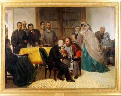 لقاء جوزيبي غاريبالدي (1807-1882) وأليساندرو مانزوني (1785-1873) بواسطة سيباستيانو دي ألبرتيس