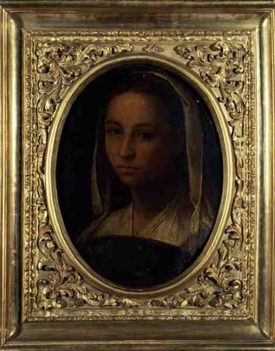 صورة لفتاة (زيت على قماش) بواسطة سيباستيانو ديل (حوالي 1485 - 1547) بيومبو