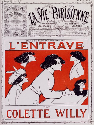 Caricature of Colette Willy, pseudonym of Sidonie-Gabrielle Colette (1873-1954) بواسطة سيم