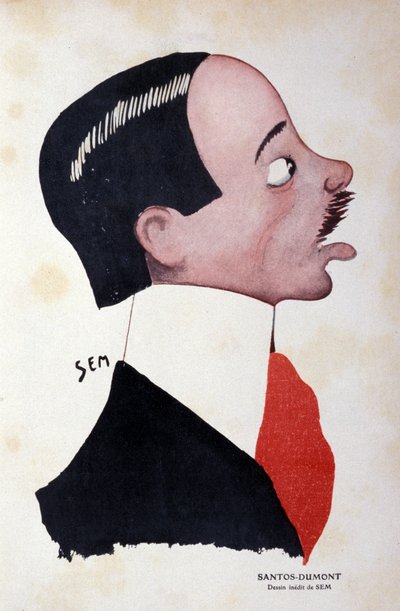 صورة لألبرتو سانتوس دومون (1873-1932) ، مهندس وطيران برازيلي بواسطة سيم (1863-1934). بواسطة سيم