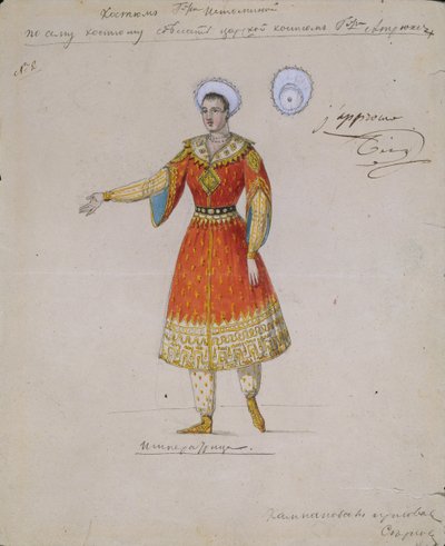 تصميم أزياء الباليه Tsarina Syuyumbeki بواسطة A. Blanche ، 1832 بواسطة سيركوف