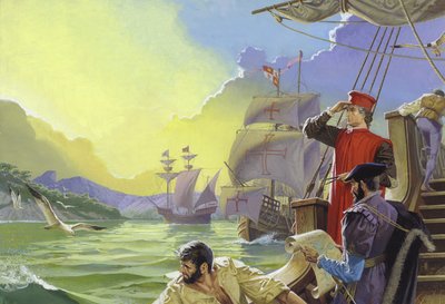 أميريغو فسبوتشي يشاهد أمريكا بواسطة سيفيرينو بارالدي