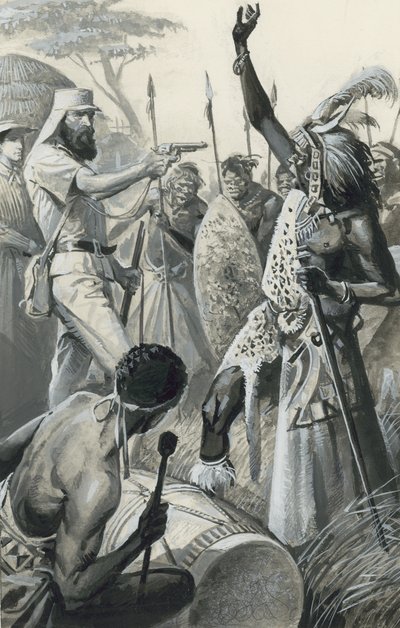 صموئيل بيكر (غواش على ورق) بواسطة سيفيرينو بارالدي