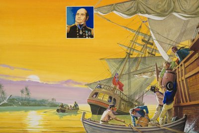 السير جون فرانكلين (1786-1847) (غواش على ورق) بواسطة سيفيرينو بارالدي