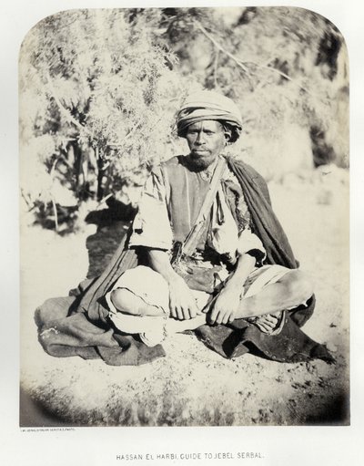 Hassan el Harbi, guide to Jebel Serbal, 1868  بواسطة الرقيب جيمس م. ماكدونالد