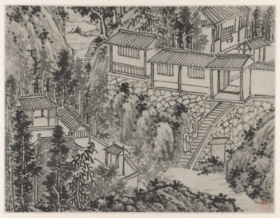 اثنا عشر مناظر لـ Tiger Hill ، Suzhou: The Pine Retreat ، بعد 1490. بواسطة شين زو