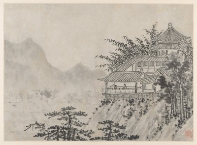 اثنا عشر مناظر لـ Tiger Hill ، Suzhou: The Thousand Acres of Clouds ، بعد 1490. بواسطة شين زو