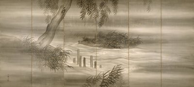 نهر المناظر الطبيعية مع اليراعات ، 1874 بواسطة شيوكاوا بونرين