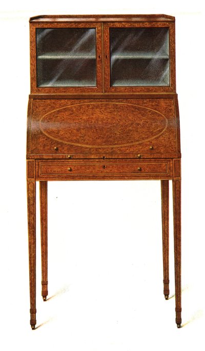 خزانة الكتابة Amboyna-wood. 1908. بواسطة شيرلي تشارلز Llewellyn Slocombe