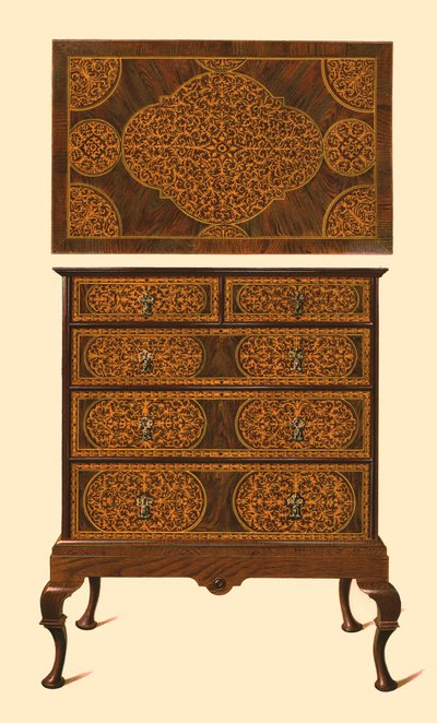 خزانة ذات أدراج مطعمة بالمطابخ ، 1905 بواسطة شيرلي تشارلز Llewellyn Slocombe
