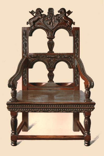 كرسي Oak Cacqueteuse ، 1904 بواسطة شيرلي تشارلز Llewellyn Slocombe