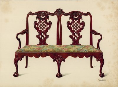 الأريكة ، ملكية Miss Mills (chromolitho) بواسطة شيرلي تشارلز Llewellyn Slocombe