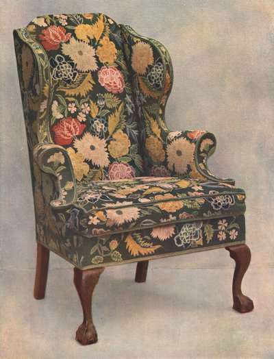كرسي الجوز مغطى بالإبرة ، 1905 بواسطة شيرلي تشارلز Llewellyn Slocombe