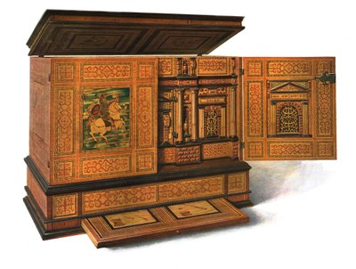 خزانة كتابة مطعمة بالمطابخ ، 1904 بواسطة شيرلي تشارلز Llewellyn Slocombe