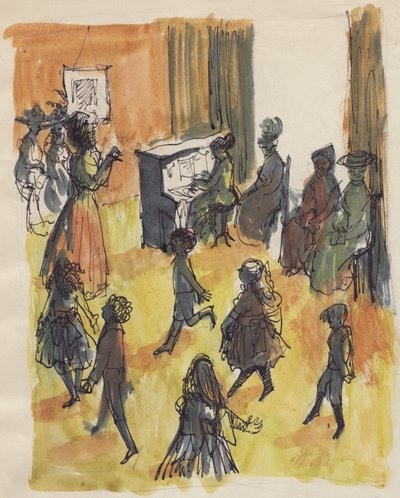 فئة الرقص ، عام 1950. بواسطة شيرلي ماركهام