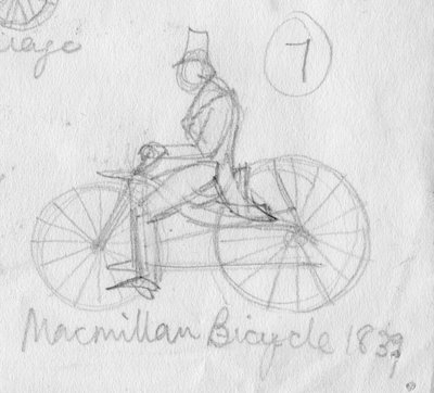 "دراجة MacMillan ، 1839" ، عام 1950. بواسطة شيرلي ماركهام