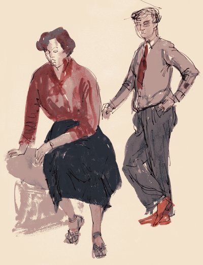 شخصيتان ، 1953. بواسطة شيرلي ماركهام