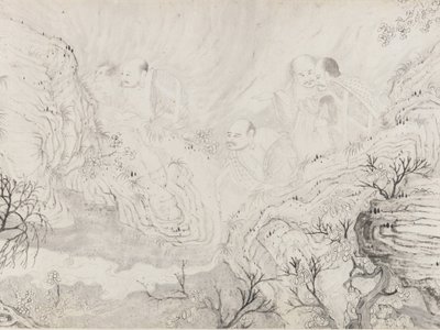 The Sixteen Luohans ، بتاريخ 1667. بواسطة شيتاو