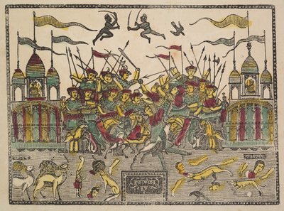 مشهد المعركة (ظهر) بواسطة Shri Gobinda Chandra Roy