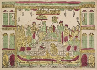 راما وسيتا في القصر الملكي (وجه) بواسطة Shri Gobinda Chandra Roy