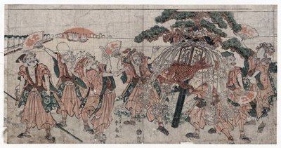 Sept Divinites du Bonheur - Seven Lucky Gods par Shunsen (Shunko II), Katsukawa (1762-1830) بواسطة شونسن كاتسوكاوا