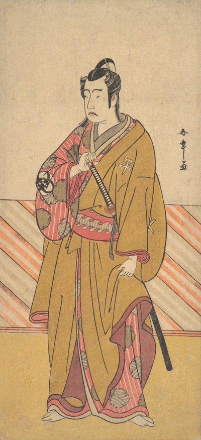 الممثل Bando Mitsugoro I كواحد من Conen Otoko أو Five Kyokaku ، حوالي عام 1778. بواسطة شونشو