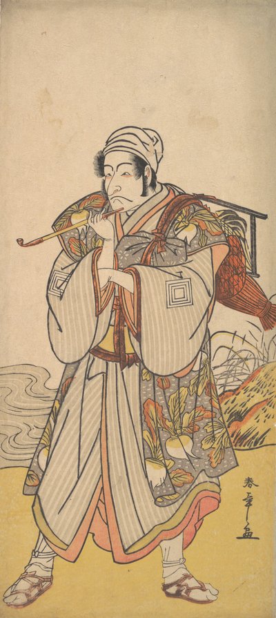 الممثل Danjuro III بصفته بائع متجول متجول ، 1726-1792. بواسطة شونشو