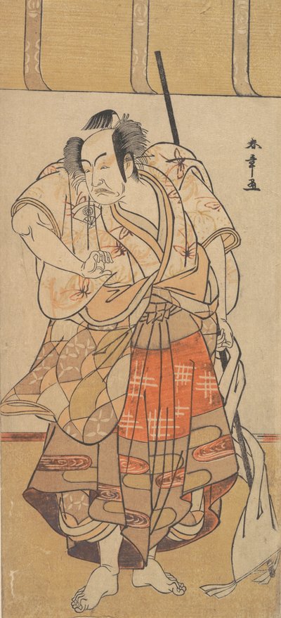 أول Onoe Kikugoro كرجل غاضب ، كاليفورنيا. 1772. بواسطة شونشو