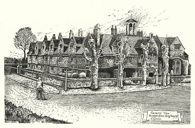 منظر عام ، Hungerford Almshouses ، Corsham (نقش) بواسطة سيدني هيث