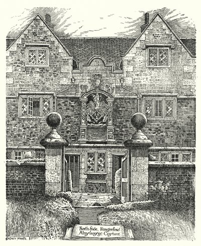 الجانب الشمالي ، Hungerford Almshouses ، Corsham (نقش) بواسطة سيدني هيث