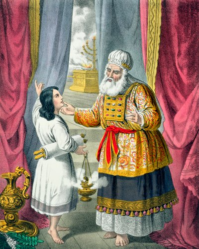 إيلي يستجوب صموئيل بخصوص رؤيته ، 1870 بواسطة سيغفريد ديتليف بنديكسن