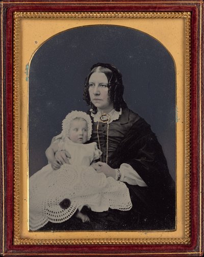 صورة لامرأة وطفل رضيع، ج. 1855 (صورة) بواسطة سيلاس ايستهام