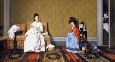 الفتيات يعتنين بالسيدات ، من قبل Silvestro Lega (1826-1895) ، زيت على قماش ، 59x111 سم بواسطة سيلفسترو ليجا