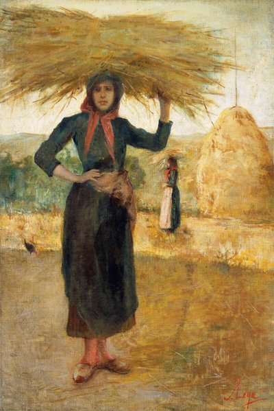 صانعو التبن ، حوالي عام 1890 ، بواسطة سيلفسترو ليجا (1826-1895) ، زيت على قماش بواسطة سيلفسترو ليجا