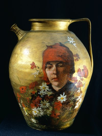 إبريق به شخصية أنثوية ، لسيلفسترو ليجا (1826-1895) بواسطة سيلفسترو ليجا