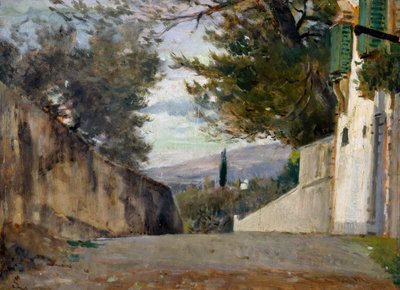 Salita del Pellegrino in Firenze ، بواسطة Silvestro Lega (1826-1895) ، زيت على لوح ، 24x35 سم ، إيطاليا بواسطة سيلفسترو ليجا