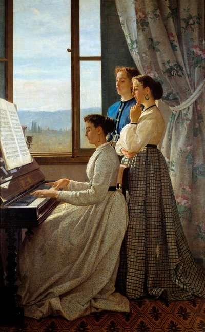 مضرب توسكان. رسم لسيلفسترو ليجا (1826-1895) Ec. إيتال. بواسطة سيلفسترو ليجا