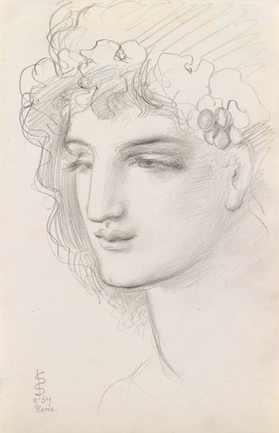 دراسة رأس مزخرف ، 1867 بواسطة سيميون سليمان