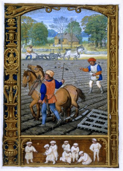 يضيف. 24098 ص 26 سبتمبر: الحرث والبذر ، من كتاب الصلوات ، أو كتاب الجولف ، حوالي 1520-30 (ورق) بواسطة سيمون (ورشة عمل) بينينغ