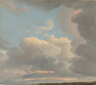 دراسة سحابية في وقت مبكر من المساء ، كاليفورنيا. 1786-1806. بواسطة سيمون الكسندر كليمنت دينيس