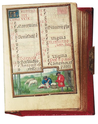 فوليو من كتاب ساعات مصغر ، استخدام روما ، بروج ، 1530-1535 بواسطة سيمون بينينج