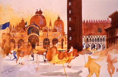 الاجتماع، سان ماركو، 2006 (لوحة مائية على ورق) بواسطة سيمون فليتشر