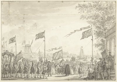 وداعًا لفيليم الخامس وزوجته في Buitenamstel ، 1768 بواسطة سيمون فوكي