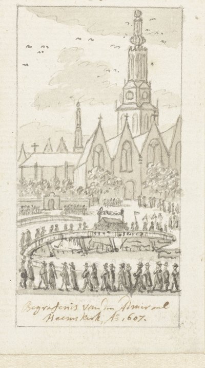 دفن جاكوب فان هيمسكيرك في Oude Kerk في أمستردام ، 1607 بواسطة سيمون فوكي