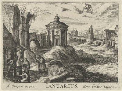 يناير Ianuarius (العنوان على الكائن) اثنا عشر شهرًا (عنوان المسلسل) بواسطة انطونيو تمبيستا