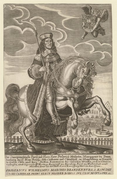 فريدريك غيوم إيير دي برانديبورغ - (فريدريك غيوم) صورة شخصية لفريدريك ويليام (1620-1688) ، ناخب براندنبورغ ، دوق بروسيا - جريم ، سيمون (نشط حوالي 1680) - 1680 - نقش على النحاس - 29.4 × 18.9 - مجموعة خاصة بواسطة سيمون جريم
